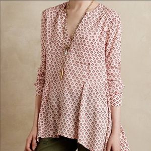 Anthro Maeve Laiken Henley Popover Top